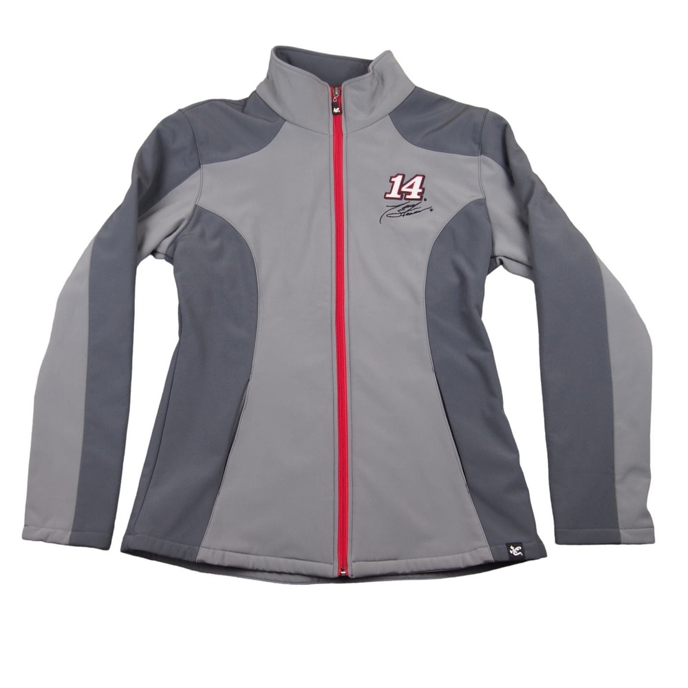 Chase Authentics‎ Tony Stewart 14 Jacket Womens Sz Medium Gray Full zip Nascar